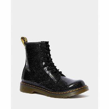 Dr Martens Gyerek 1460 Glitter Lace Up Bakancs Fekete